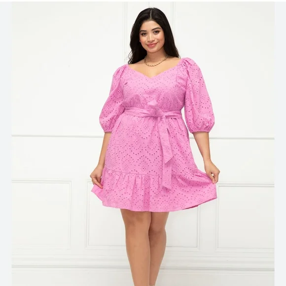 eloquii pink dress Pretty in pink  Loving this gorgeous @eloquii dress. Makes me feel like a  princess  Ps thank you for the kind words and love on my last post! The  support means